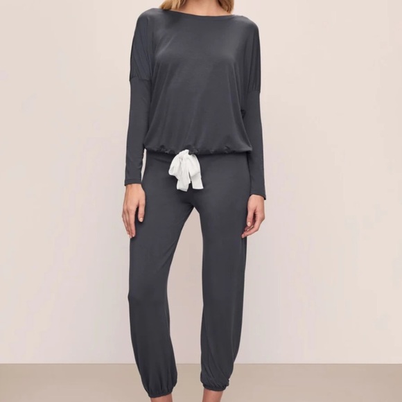 Eberjey Womens gray Gisele Tencel modal slouchy 2 piece pajama set S - Picture 1 of 10
